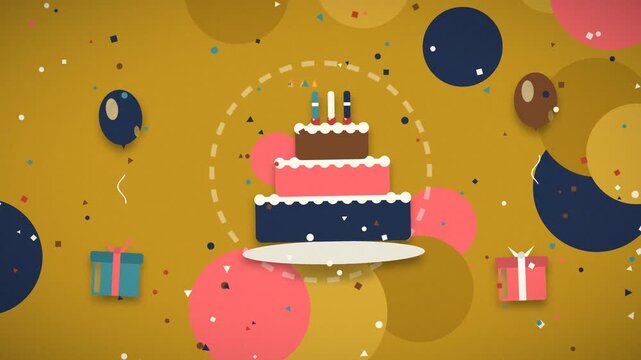 A chocolate birthday cake with lit candles celebrates a festive occasion celebration party occasion dessert sweet