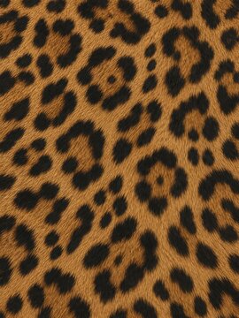 Closeup leopard fur texture with bold black rosette pattern