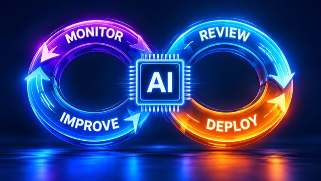 Continuous integration and deployment loop for artificial intelligence machine learning models