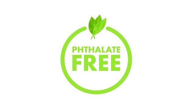 Phthalate free green stamp animation for products
