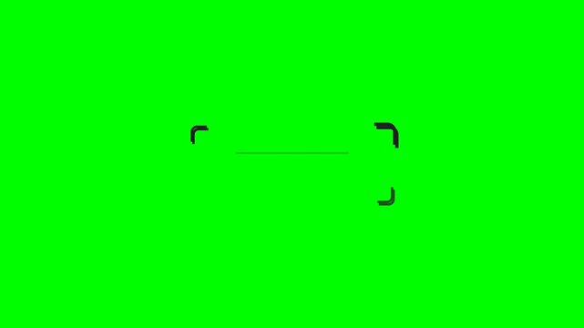 Replay text with blinking red dot on green screen background. 4k