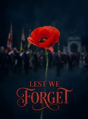 Fototapeta premium Honoring the fallen a remembrance day tribute to the bravery and sacrifice of those who served and protected our freedoms lest we