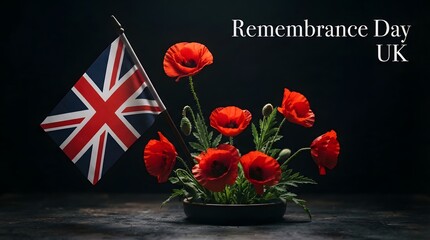Fototapeta premium Honoring the fallen a remembrance day tribute in the uk reflecting on sacrifice and peace for generations past and present