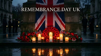Fototapeta premium Remembrance day in the united kingdom honoring the fallen remembering sacrifices and commemorating veterans with respect and gratitude on november 11th
