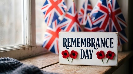 Fototapeta premium Honoring the fallen a poignant remembrance day scene in the uk showcasing respect gratitude and solemn reflection on sacrifices made for freedom