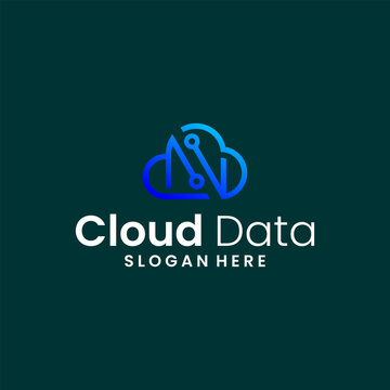 Cloud Data Logo Design.