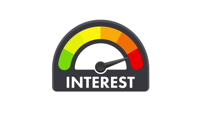 High interest level meter animated indicator