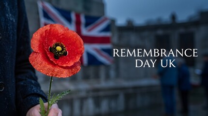 Fototapeta premium Honoring the fallen a remembrance day tribute in the united kingdom reflecting on sacrifice and peace for generations to come lest we
