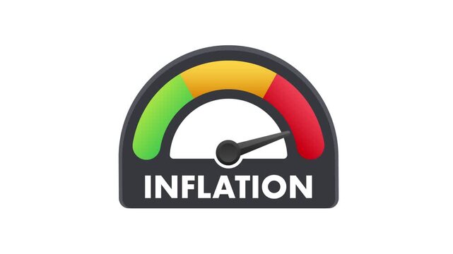 Rising inflation meter indicating economic risk
