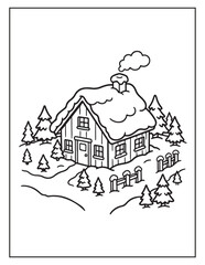 Obraz premium BOLD AND EASY CHRISTMAS TREE FARM COLORING PAGES, HRISTMAS TREE , CHRISTMAS FARM COLORING PAGES