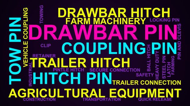 Drawbar Pin Word Cloud