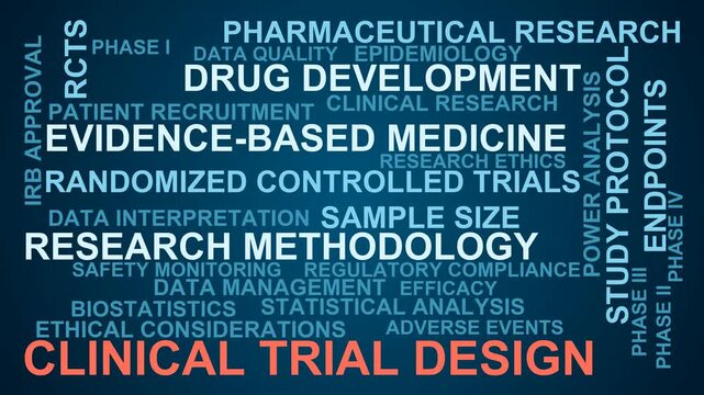 Clinical Trial Design Word Cloud