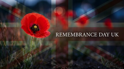 Fototapeta premium Remembrance day in the uk honoring the fallen reflecting on sacrifice and commemorating the bravery of those who served our nation with