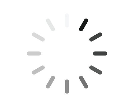 Circular loading icon with radiating lines