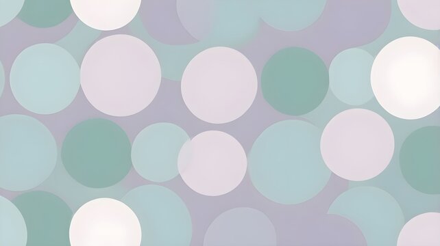 Abstract background with soft pastel overlapping circles in light purple, mint green, and white. Gentle geometric pattern design.