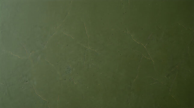 Dark olive green concrete wall texture with fine cracks and a smooth matte surface finish