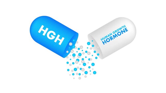 Human growth hormone HGH capsule animation