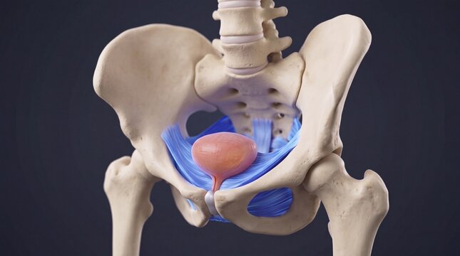 Pelvic Floor Muscle Hammock Supporting Bladder 3D Model