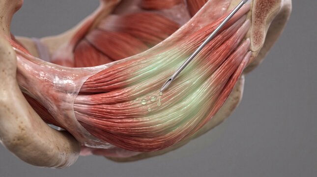 Pelvic Floor Trigger Point Needle Injection 3D Medical