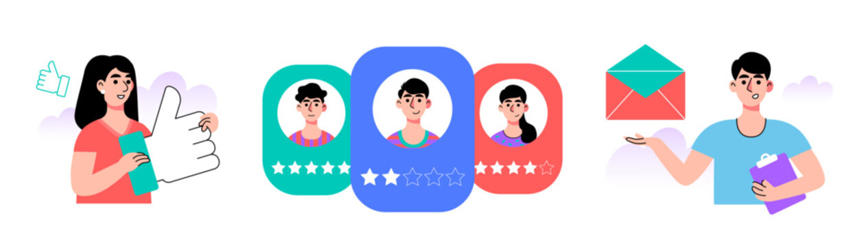 Customer Feedback Rating and Review Set