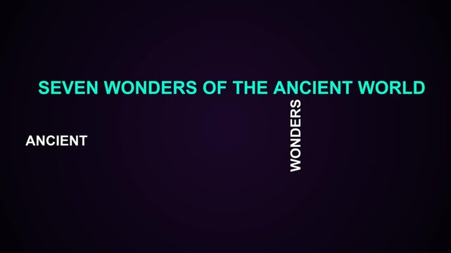 Seven Wonders Of The Ancient World Word Cloud