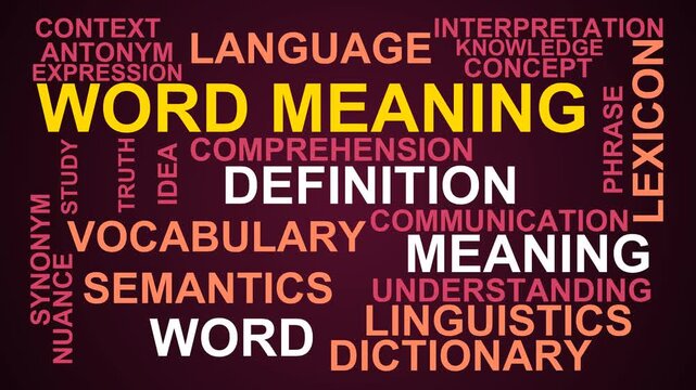 Word Meaning Word Cloud