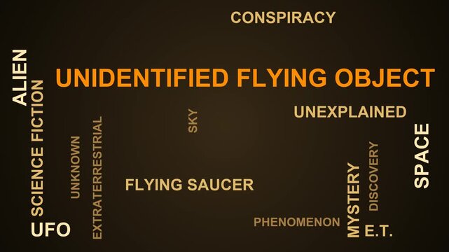 Unidentified Flying Object Word Cloud