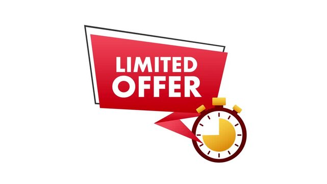 Limited offer countdown timer banner animation