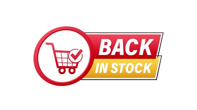 Back in stock animated button for online shopping