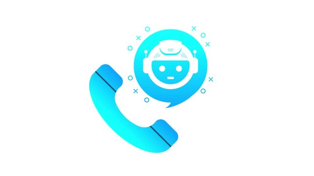 Chatbot ai customer service phone call animation
