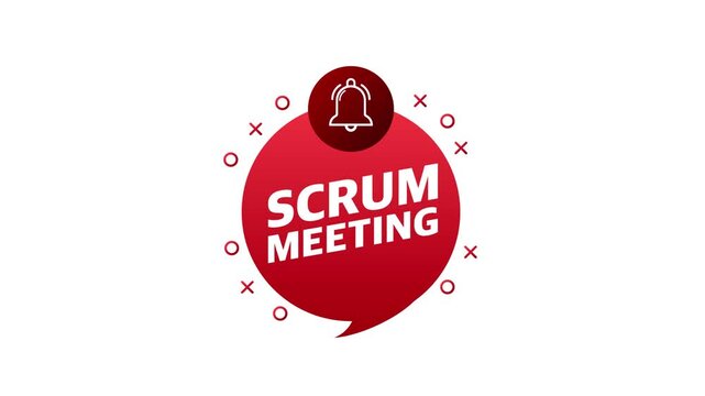 Agile scrum meeting notification icon animation