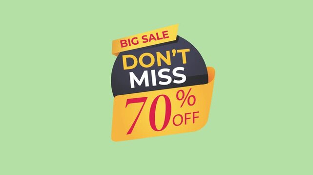 70 percent discount promotional badge