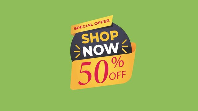 50 percent discount promotional badge