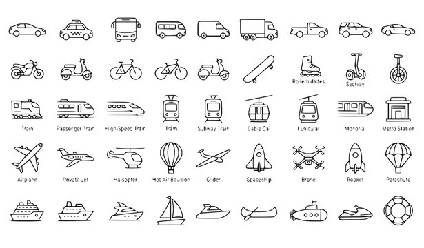 set of icons of chemistry
