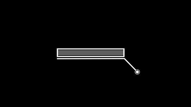 White color HUD call out elements pack animation, Hud callout element icon sign animation on  black background. 4K video