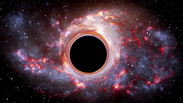 Galactic Black Hole Singularity In The Center Of Spiral Galaxy