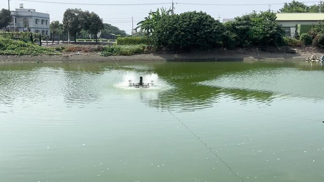 Fish Pond Paddlewheel Aerator in Taiwan Aquaculture
