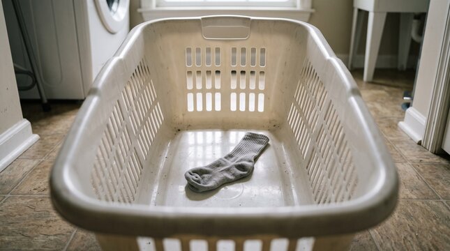 Single Sock Missing Pair Laundry Basket Ordinary Mystery