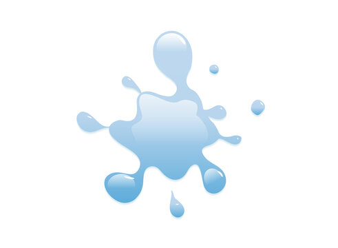 Blue water liquid splashing creating abstract shape