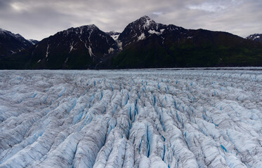 Knik Glacier is located on the northern edge of Alaska's Chugach Mountains. Over 28 miles long and 5 miles across this is one of central Alaska's greatest rivers of ice © Stefano