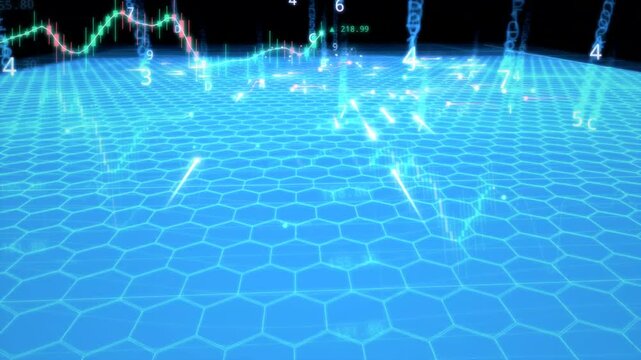 Technology illustration background animation digital and data