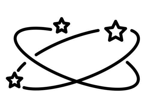 Dizzy stars icon representing confusion and feeling faint concept isolated on background