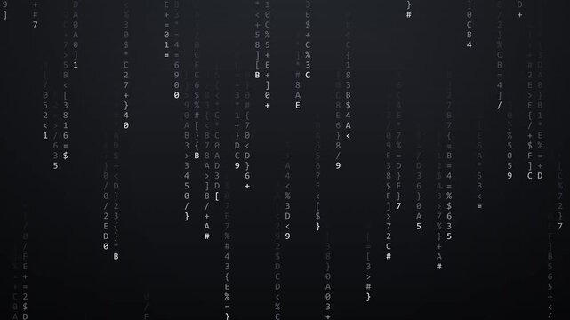 Ocean Blue Digital Code Rain, Seamless Loop Animated Background 4K