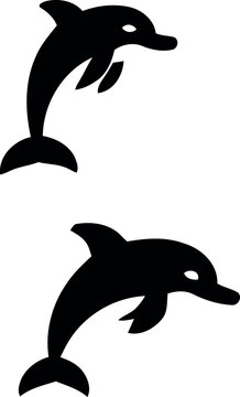 vector illustration of a dolphin