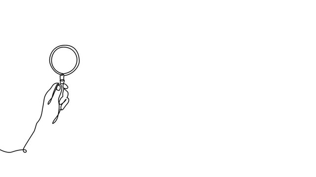 Line continuous glass magnify art single research search lens magnifying. Glass continuous data one line sketch outline check contract paper education background drawing job review tool look people.