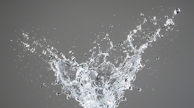 Water Droplets Splashing Creating Dynamic Abstract Liquid Splatter Effect