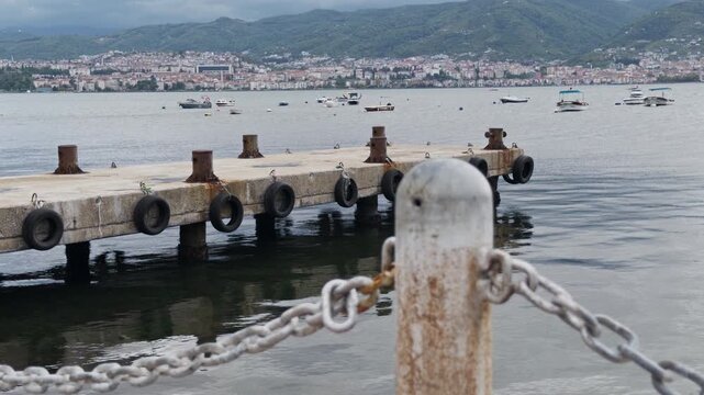 Old Concrete Dock Overlooking Izmit City Coastline