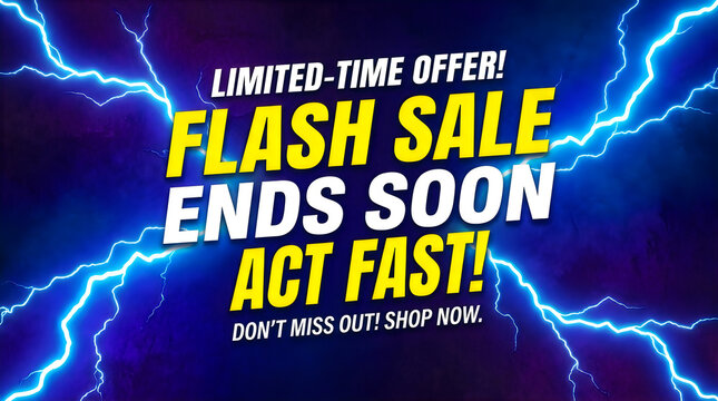 Limited time flash sale ends soon banner