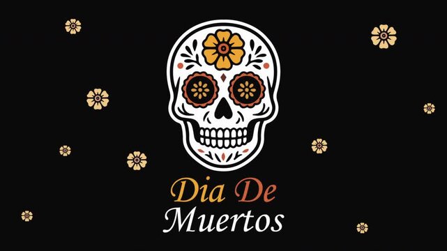 dead day dia de muertos skull flowers