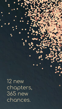 New year greeting phone wallpaper confetti mobile lockscreen background